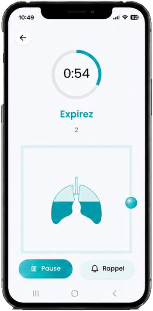 Amana app — guided animated breathing exercise