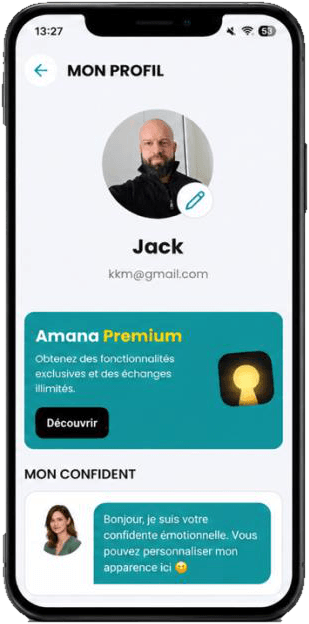 Amana app — personalize your emotional companion