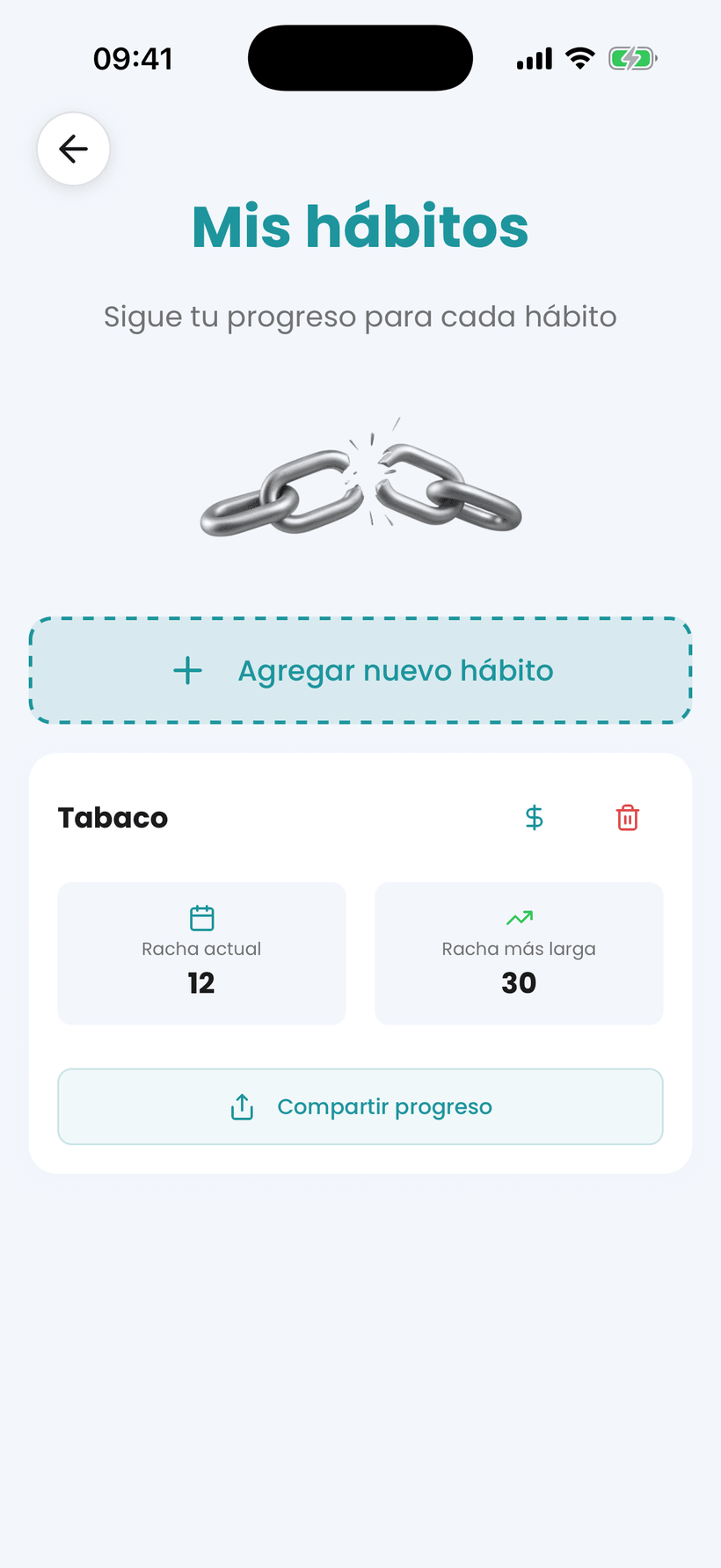 Aplicación Amana: rastreador de hábitos para dejar el tabaco, con rachas y ahorros