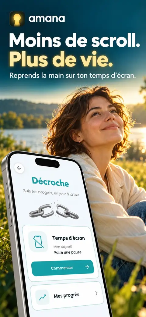 A woman enjoys a moment outdoors, away from endless scrolling.